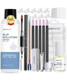 Morovan Poly Gel Slip Solution - 4OZ | Dual-Ended Nail Brush & Tools | Cuticle Revitalizer Oil | Anti-Stick Poly Extension Gel Slip Solution for DIY Nail Extensions at Home - 1 Fl Oz - Buy Online on GoSupps.com
