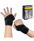 Adjustable Wrist Brace for Carpal Tunnel Relief | Night Support Wrist Wrap & Compression Strap | 2-Piece Set for Workout & Tendonitis - One Size Black - Buy Online on GoSupps.com