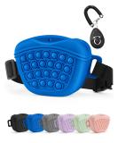 Gobeigo Silicone Dog Treat Bag with Clicker - Magnetic Closure Puppy Training & Walks Fanny Pack (Blue) - Buy Online on GoSupps.com