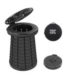TRIPTIPS Upgrade XXL Retractable Portable Camping Toilet - Height Adjustable, Foldable & Collapsible Stool for Adults and Kids - Buy Online on GoSupps.com