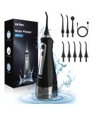 Sejoy Water Flossers for Teeth Cordless Water Flosser Rechargeable Portable Oral Irrigator for Braces 5 Modes and 8 Tips IPX7 Waterproof Detachable 230ML Water Tank for Travel and Home Black - Buy Online on GoSupps.com