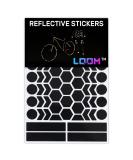 LOOM Reflective Stickers Kit (134pcs black-red) for Nighttime Safety | Self-Adhesive Bike Decals for Helmet, Motorcycle, Bicycle, Car & Stroller | Waterproof Visibility Stickers - Buy Online on GoSupps.com