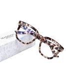 Madison Avenue Blue Light Blocking Glasses Oversized Fashion Blue Light Glasses for Women Anti Eyestrain & UV Protection Computer Eyeglasses (Grey Demi) - Buy Online on GoSupps.com
