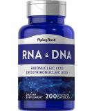 Piping Rock RNA DNA Supplement - 200 Capsules - Non-GMO & Gluten Free Ribonucleic Acid & Deoxyribonucleic Acid Complex - Buy Online on GoSupps.com