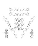 Sunnyclue 9-Piece Spiral Hair Jewelry Set | Alloy Spiral Hair Clips & Viking Hair Pearls for Women | Stylish Hair Accessories for Braids - Silver - Buy Online on GoSupps.com