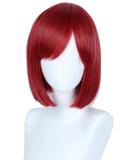 Linfairy Unisex Red Cosplay Wig - Short Straight Bob Wig for Halloween Costume & Fashion - Buy Online on GoSupps.com