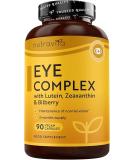 Lutein Natural Eye Supplement 90 Vegan Capsules - Zeaxanthin Bilberry Extract Vitamins A B12 & Zinc - Support Normal Vision | Nutravita UK - Buy Online on GoSupps.com