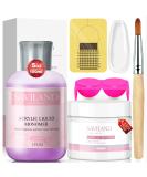 Saviland Acrylic Nail Set - Complete Starter Kit with 142g Monomer 120g Transparent Powder & Brush - MMA-Free Professional Quality - Buy Online on GoSupps.com