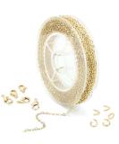 Alexcraft 33ft Dainty Gold Plated Solid Brass Cable Chain Link Bulk - 2mm for Jewelry Making - Buy Online on GoSupps.com