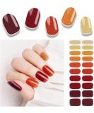 Foyute Semi Cured Gel Nail Strips 20 Pcs Soft Self-Adhesive Gel Nail Polish Wraps Sticker for Salon-Quality Manicure Set Long Lasting Easy to Apply & Remove Nail File & Wooden Stick (Fade purple) - Buy Online on GoSupps.com