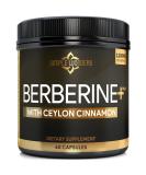 Berberine 1200mg HCL + Ceylon Cinnamon Capsules | Metabolic & Immune Support | AMPK Activator Complex | Cardiovascular Support | 1200mg Berberine HCL Supplement - Buy Online on GoSupps.com