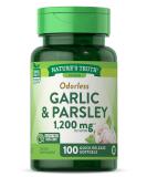 Nature's Truth Odorless Garlic & Parsley 100 Count - Herbal Supplement for Overall Health - Buy Online on GoSupps.com