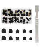 High Heel Tips Replacement Caps - 20 Pairs Shoe Repair Kit for Women | U Shape Heel Inserts | 5 Sizes Available (Black - Buy Online on GoSupps.com