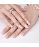 Danni & Toni half hardened gel nail films (sand beige) neutral monochrome silver glossy gel nail sticker semi -hardened nail film nail tick nail design wraps 28 sticker - Buy Online on GoSupps.com