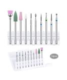 10 Professional Diamond Nail Bits Set | Tungsten Steel Cuticle Remover & Manicure Tools for Perfect Nail Care - Buy Online on GoSupps.com