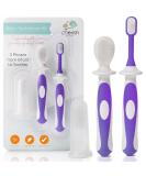 Cherish Baby Care Baby Toothbrush 0-2 Years - Safety-Tested & BPA-Free 3-Pack (Finger Toothbrush Baby Silicone Toothbrush Baby and Toddler Toothbrush) - Baby's First Toothbrush Kit (Purple) Purple Babies - Buy Online on GoSupps.com