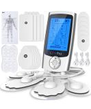 Ohuhu Tens Unit Muscle Stimulator 24 Modes Rechargeable Machine with 16 Pads for Pain Relief - Silver | Mother Father's Day Gift - Buy Online on GoSupps.com