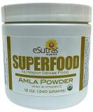 Esutras Organics Amla Powder 12oz - Pure Indian Gooseberry Powder for Hair & Skin - 100% Organic and Natural - Buy Online on GoSupps.com