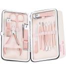 Professional 12-in-1 Stainless Steel Manicure Set for Men and Women - Ultra Sharp Nail Clippers Pedicure Kit with Luxury Leather Case - Buy Online on GoSupps.com