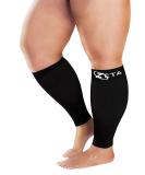 Zeta Sleeves XXL Wide Plus Size Calf Compression Soothing Comfy Gradient Support Prevents Swelling Pain Edema DVT Large Cuffs Stretch to 24 Inches Unisex for Nurses Seniors Flights (Black) Black 2X-Large (1 Pair) - Buy Online on GoSupps.com