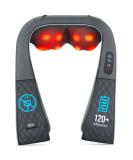 AllJOy Wireless Neck & Shoulder Massage Device with Heat - Portable Shiatsu Massager 3D-Rotating Adjustable Straps - Ideal Gift in Gray - Buy Online on GoSupps.com