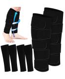 3 Pairs Lymphedema Compression Leg Wraps - Adjustable Medical Shin Splint Covers for Fatigue Relief (Black - Buy Online on GoSupps.com