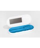 SmileKontainer Slimline Retainer Case - Compact Dental Travel Case for Aligners & Accessories - Built-in Mirror - Brilliant Blue - Buy Online on GoSupps.com