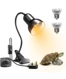 Luxvista 25W Tortoise Heat Lamp with 360 Rotatable Clip | UVA UVB Basking Light for Reptiles | Ideal for Turtle, Lizard, Snake, Aquarium | 2 Bulbs Included - Buy Online on GoSupps.com
