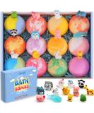 Bath Bombs for Kids - 12 Pack with Toys Inside | Organic Bubble Fizzies, Gentle & Safe | Ideal Gift for Easter, Birthday, Christmas - Buy Online on GoSupps.com