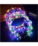 Aumiss LED Flower Crown Headband - 7PCS Luminous LED Flower Wreath for Women/Girls - Perfect for Wedding, Festival, Christmas & New Year Party - Buy Online on GoSupps.com