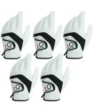 FINGER TEN Golf Gloves Men Left Hand Right Leather 5 Pack Mens Golf Glove All Weather Grip Fit Size Small Medium ML Large XL White(Men Gloves) Medium(Worn On Left Hand) - Buy Online on GoSupps.com