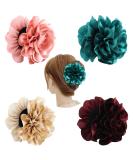 Dizila 4 Pack Black Plastic Hair Claws Clips with Large Satin Flower Bow - Hair Accessories for Women and Girls - Buy Online on GoSupps.com