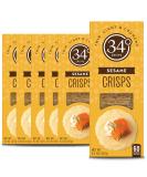 34 Degrees Sesame Crisps 6-Pack - Thin, Light & Crunchy (4.5oz each) - Buy Online on GoSupps.com