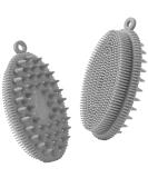 Rampula Silicone Body Brush - Double-Sided Bathing & Shower Brush for Deep Cleaning Gentle Peeling & Massage - Hygienic Alternative to Luffa/Sponge for All Skin Types - Gray - Buy Online on GoSupps.com