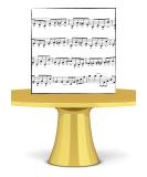 MUSIC Print A4 Cake Wrap/Cake Ribbon Cake Topper wafer/icing music notes (icing paper) - Buy Online on GoSupps.com