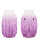 Cit toile Warm Winter Dog Sweater - Soft Knitted Turtleneck Coat for Small & Medium Pets - Color Gradient Purple - XS X-Small - Buy Online on GoSupps.com