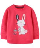Girls Sweatshirt for Kids Cotton Top Casual Jumper Girl T Shirt Toddler Clothes Long Sleeve Pullover Age 1-12 Years 9-10 Years Bunny - Buy Online on GoSupps.com