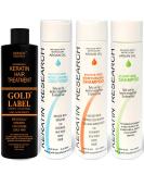 Keratin Research Complex Brazilian Keratin Hair Treatment - Argan Oil Blowout for Professional Straightening & Smoothing (GOLD STRENGTH) - International Shipping Available - Buy Online on GoSupps.com