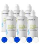 Buy Lensdeal Contact Lenses Fluid - Hyaluron All-in-One Solution 6 Bottles (360ml) & 6 Lens Containers for Soft Lenses - Buy Online on GoSupps.com