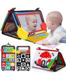 Lypsochaat Baby Mirror Toys with Crackling Bite Ring - Montessori Sensory Educational Toy for 0-6 Months - Foldable Black and White Baby Gift - Buy Online on GoSupps.com