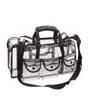 Kemier Clear Travel Makeup Bag - Large Cosmetic Organizer with 6 Pockets & Shoulder Strap - Buy Online on GoSupps.com