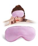 Silk Satin Sleep Mask for Women - Pink | Adjustable Strap for Airplane Travel - Night Cover Blindfold for a Restful Sleep - Buy Online on GoSupps.com