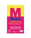 Midol Complete, Menstrual Period Symptoms Relief Including Premenstrual Cramps, Pain, Headache, and Bloating, Caplets, 40 Count, Packaging May Vary - Buy Online on GoSupps.com
