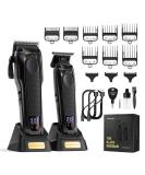 Professional Hair Clippers for Men | High Torque Brushless Motor | Cordless Trimmer & Detachable Blade | Premium Barber Kit with Charging Stand | Best Gift - Buy Online on GoSupps.com