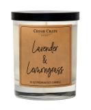 Cedar Crate Market | Lavender Lemongrass Candles - Scented Soy Wax Gifts for Aromatherapy - 13.5 oz Made in USA - Buy Online on GoSupps.com