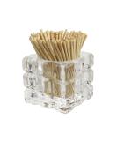 Decorative Glass Toothpick Holder with 200 Bamboo Toothpicks - Elegant and Functional Kitchen Accessory for International Shipping - Buy Online on GoSupps.com