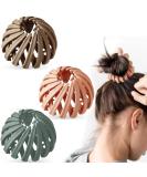 Shop Luvadeyo Vintage Birds Nest Hair Clips 3 Piece Set | Big Hair Grippers & Accessories for Women | Monochrome Coffee Pink Green - Buy Online on GoSupps.com