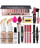 All-in-One Makeup Kit for Women - 12 Colors Eyeshadow Foundation Lipstick Eyeliner & More | Perfect Gift Set for Teens & Women - Buy Online on GoSupps.com