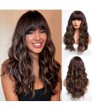 Haircube Long Curly Brown Wig with Blonde Highlights Natural Look Heat-Resistant Synthetic Ponytail Wig for Fashion-Forward Women - Buy Online on GoSupps.com