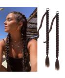 Fulang 2pcs Braid Ponytail Extension with Hair Tie - Red-Brown Long Braided Hair for Women - Buy Online on GoSupps.com